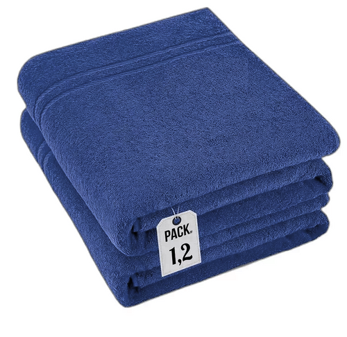 Pack of 2 Extra Large Super Jumbo Bath Sheets 100% Egyptian Cotton Super Soft Luxury Towel (100 x 200 cm) Towelsworld
